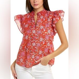 Jude Connally cotton honey top large floral